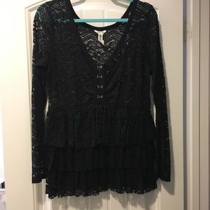 Black see through spunky top!